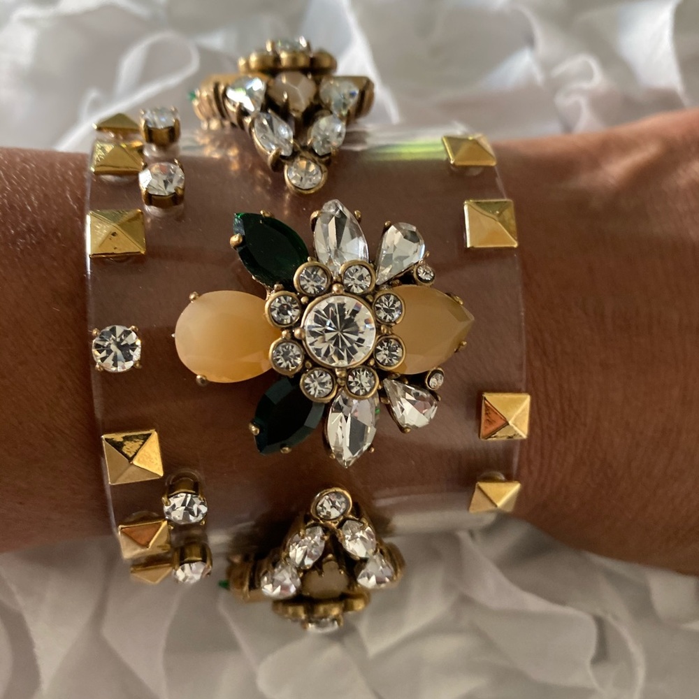 JCrew fashion bracelet w/multi colored stones